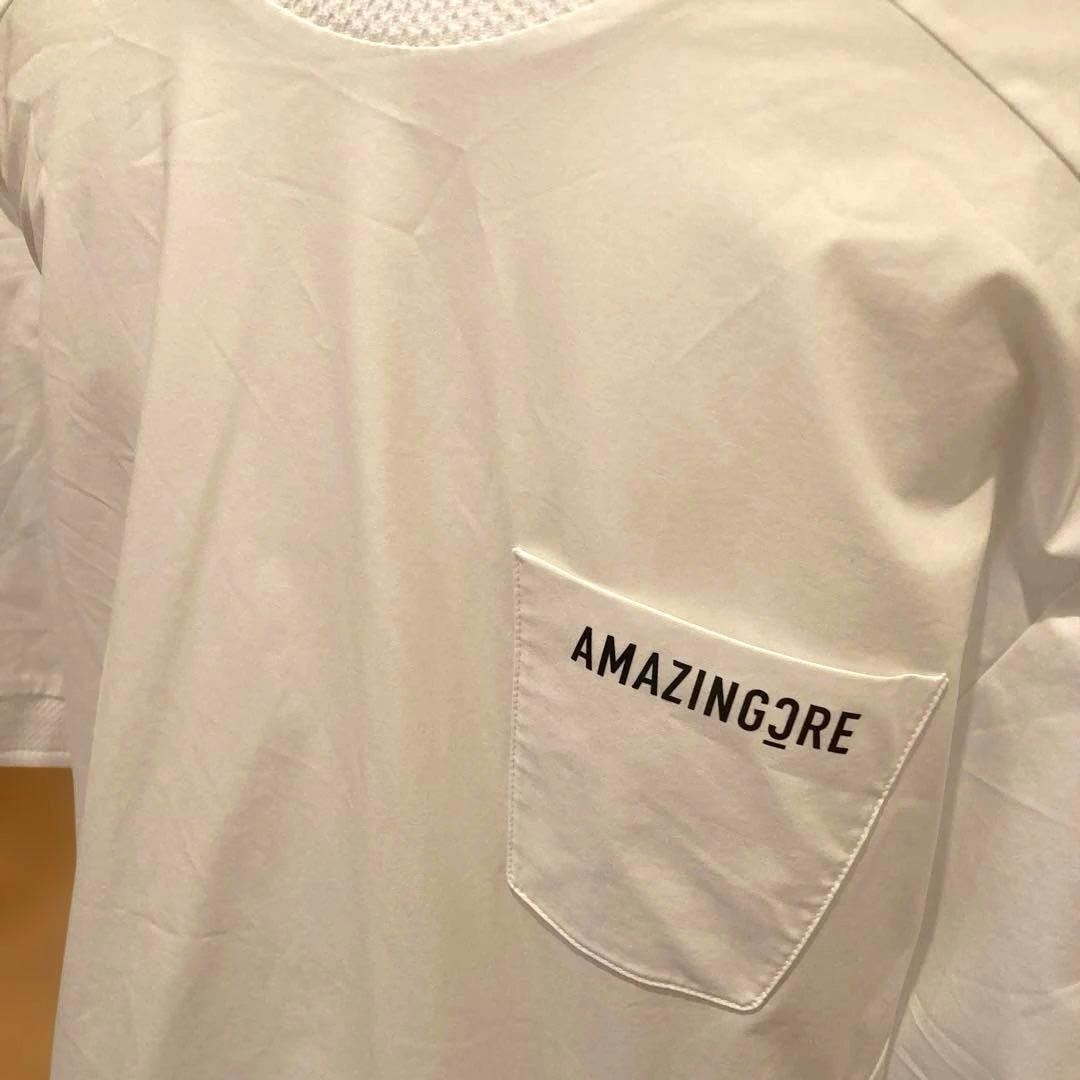 ＊AMAZINGCRE アメージングクリー　ホワイト プルオーバーシャツ　L