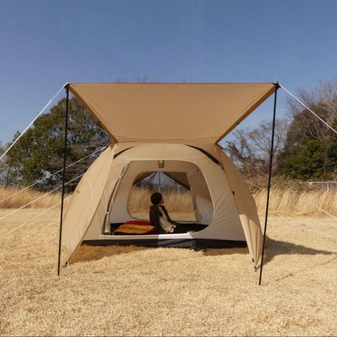 【新品】イグニオ ドーム型テント スタートパッケージ マット シート付 カーキ