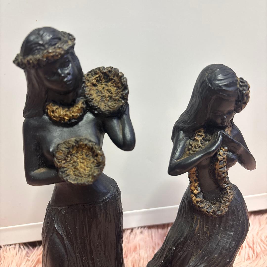 ハワイ　フラドール　置物　ビンテージ　ペア