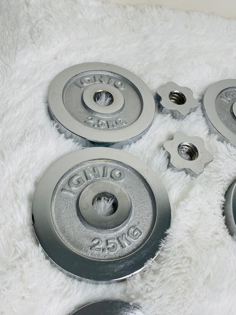 【IGNIO】イグニオ　クロームダンベル　10kg x ２個セット 自宅トレ
