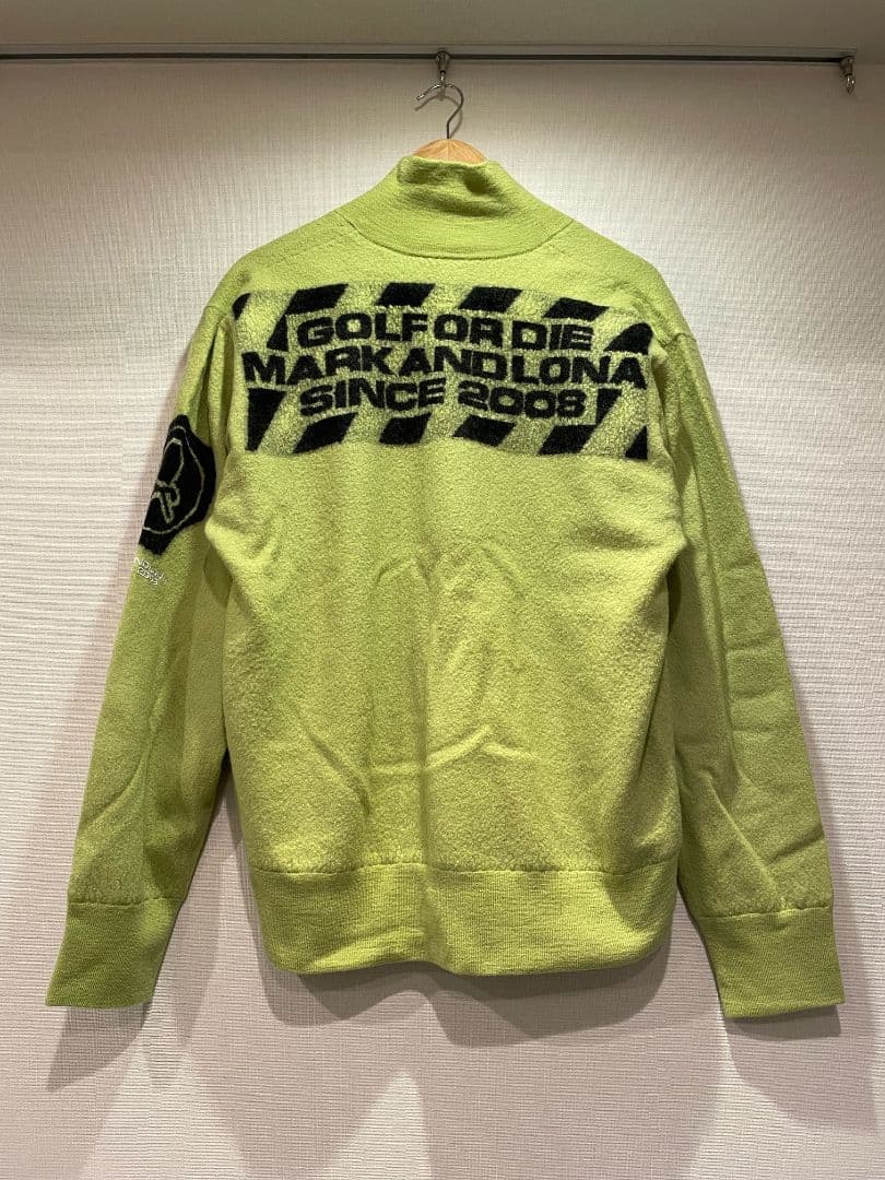 新品✦マークアンドロナ✦24年秋冬オーバーニットジャケット✦蛍光グリーン
