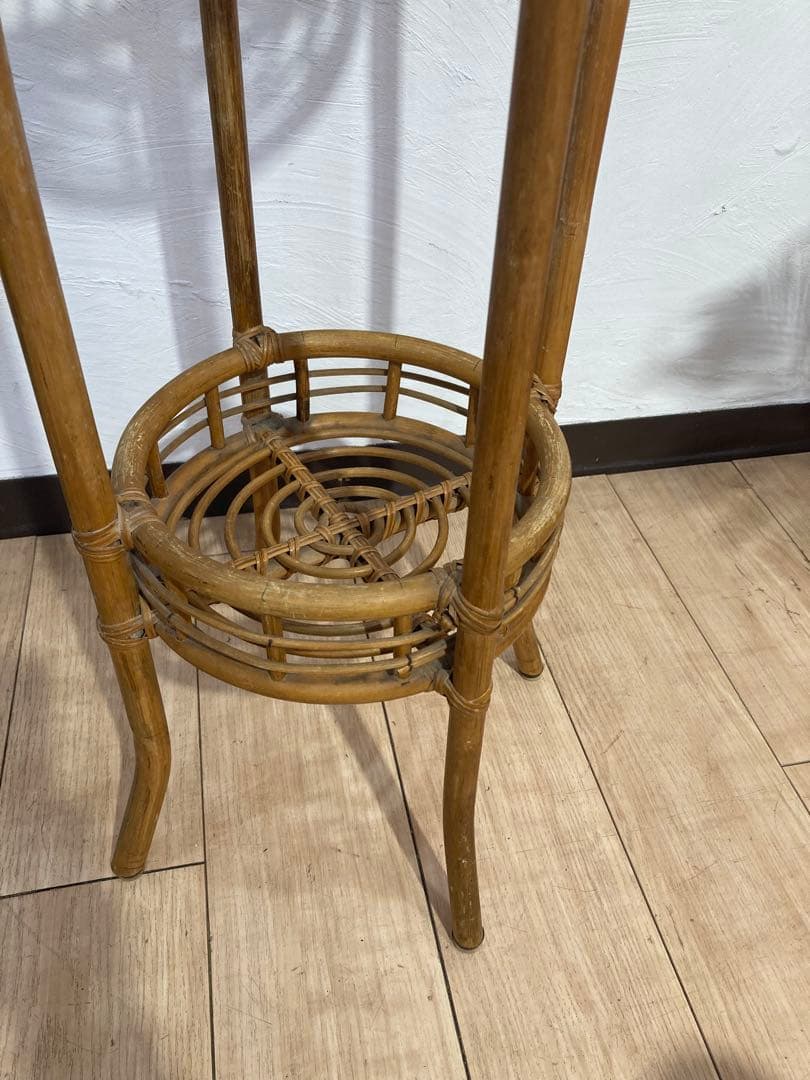 ラタン　フラワースタンド　アンティーク