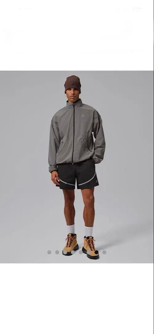 Jordan ブルックリン　ナイロンジャケット グレー　S