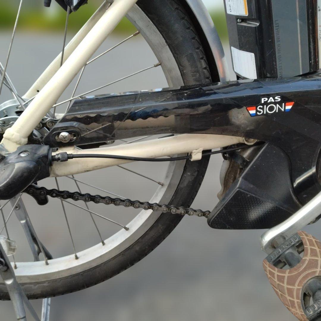 [857]送料無料 ヤマハ PAS SION U 電動自転車 大容量BT付き！