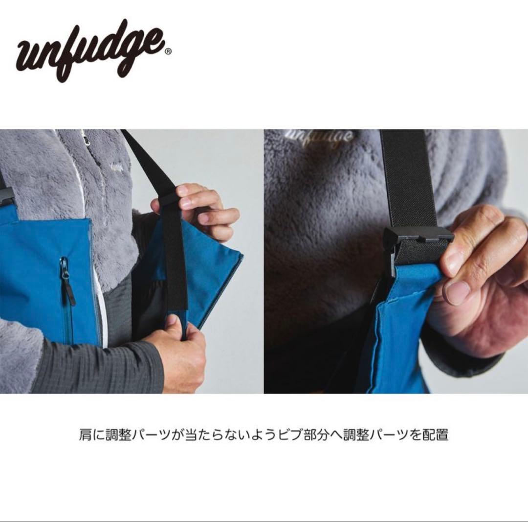 unfudge GENTLE BIB PANTS ブラック Lサイズ 25-26