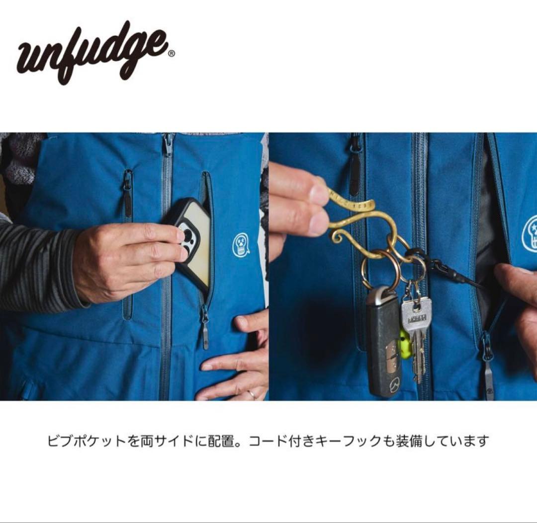 unfudge GENTLE BIB PANTS ブラック Lサイズ 25-26