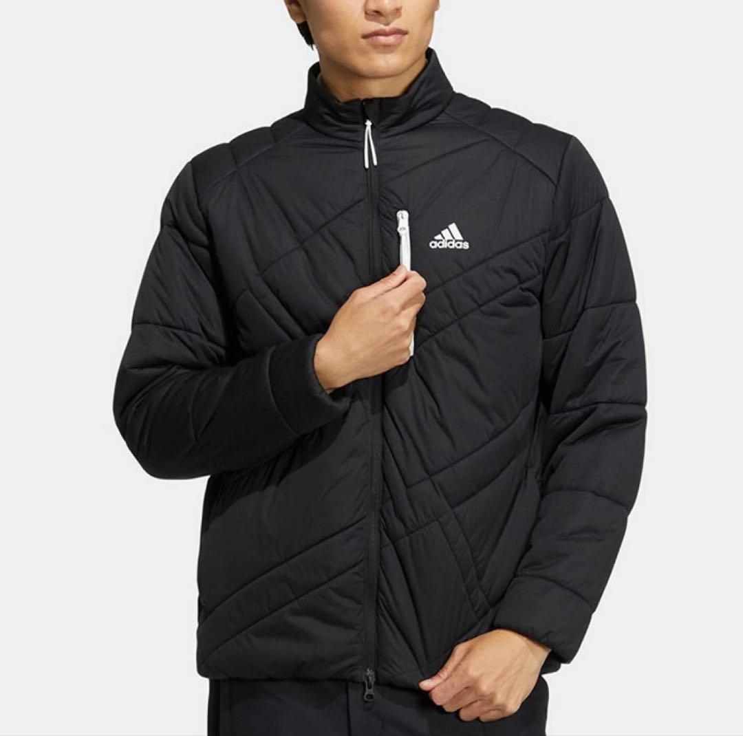 adidas ゴルフ　キルティングジャケット　黒　Lサイズ