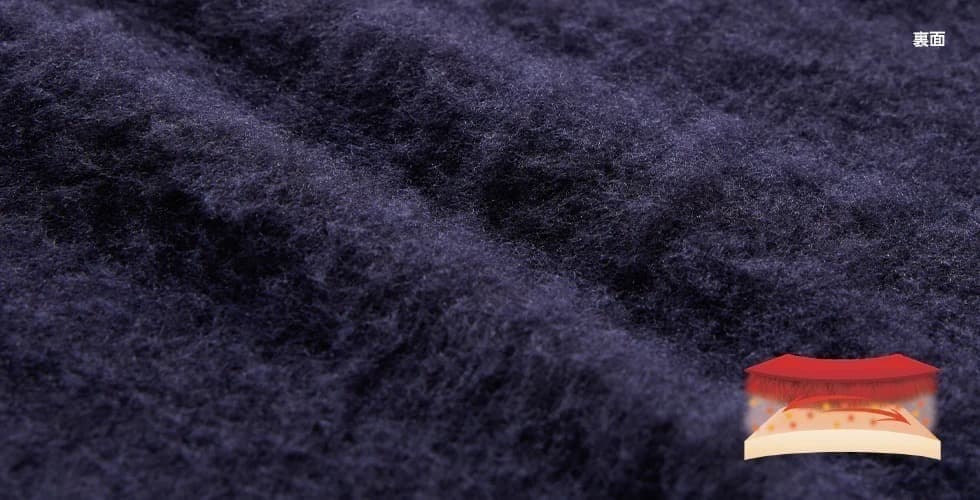 25モデル　ZEROFIT 速暖。HEATRUB モックネック( L )ブラック