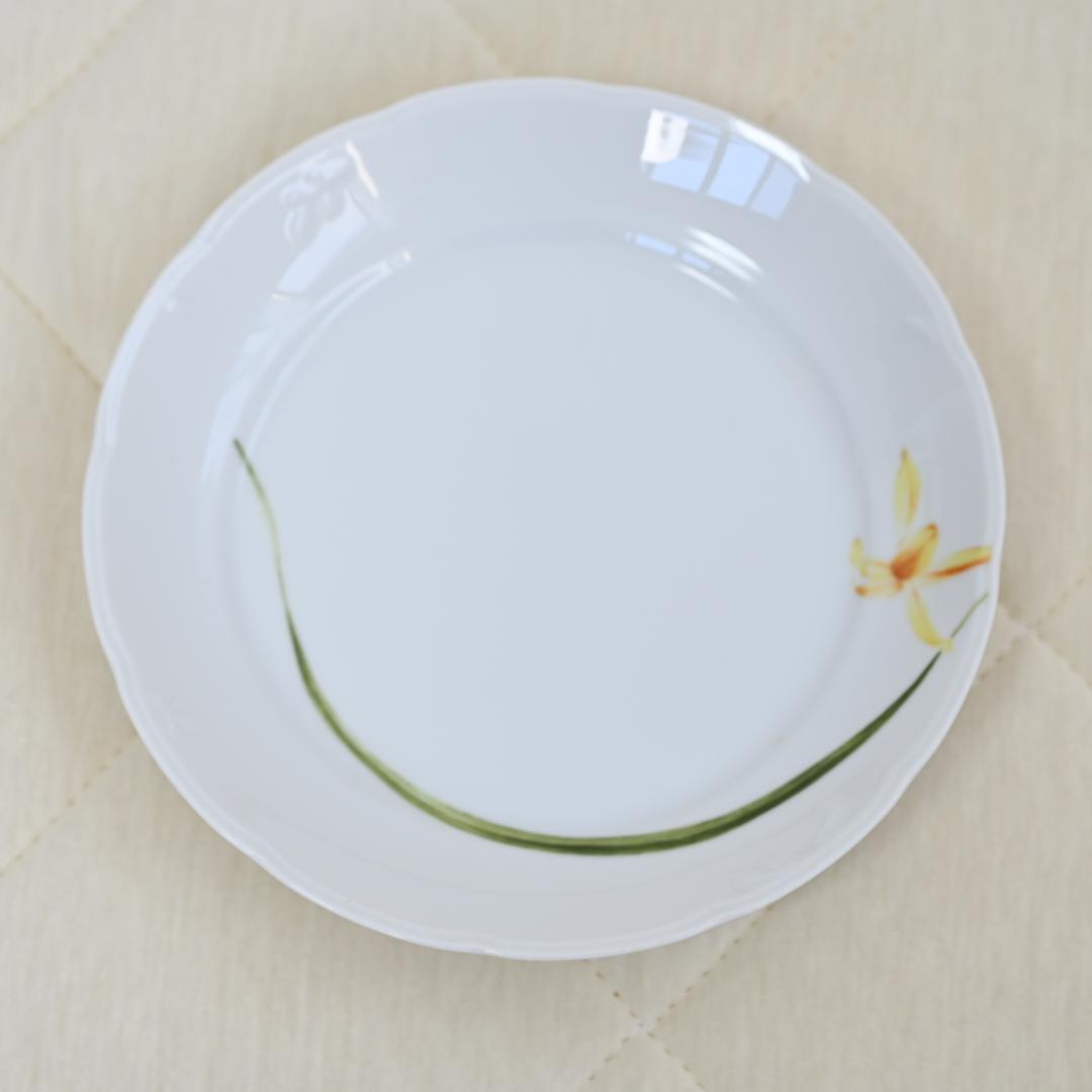 NARUMI ナルミ食器セット 植物模様 パーティーセット 大皿1 小皿5 箱付