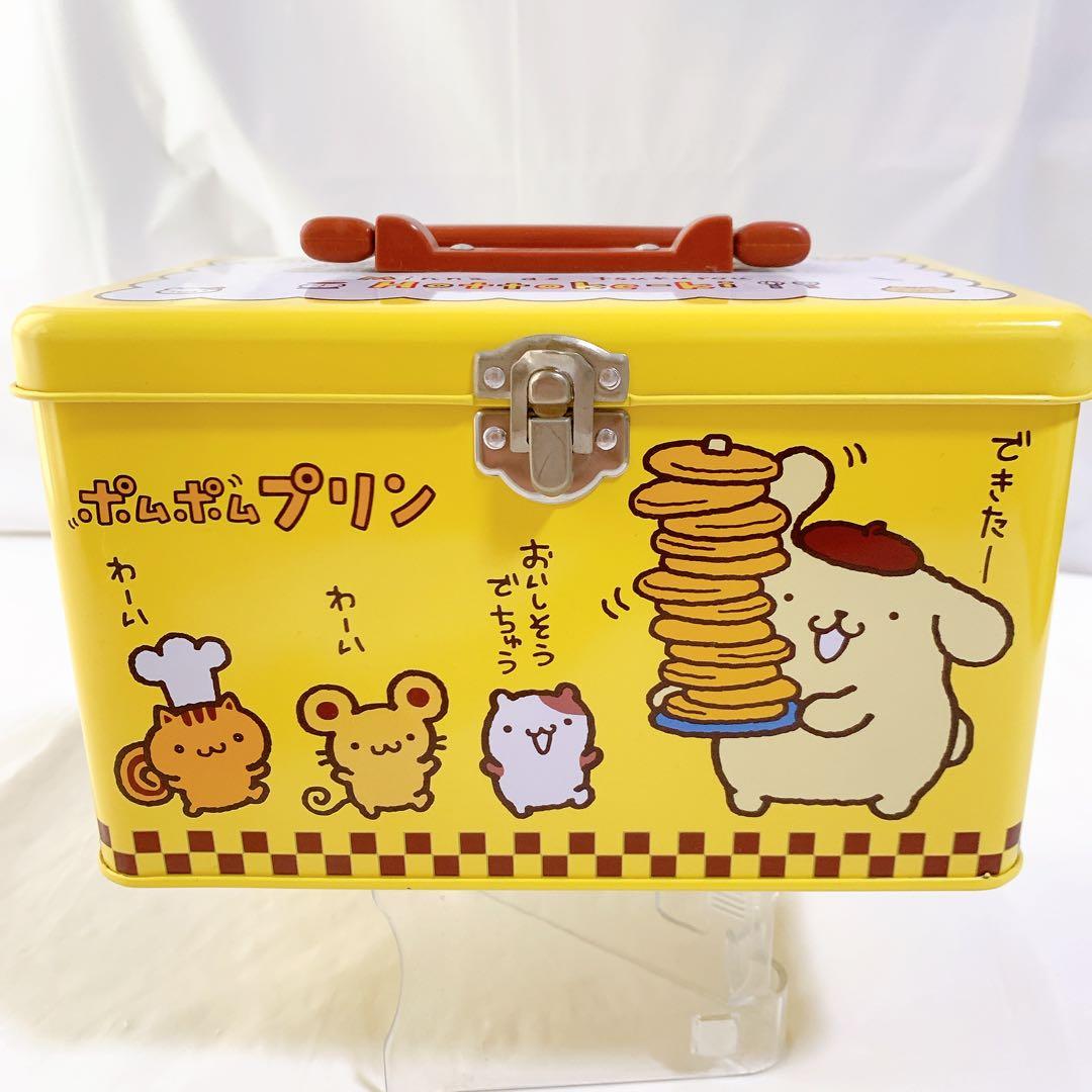 美品　希少　1999年　ポムポムプリン　メタルバスケット　缶トランクケース