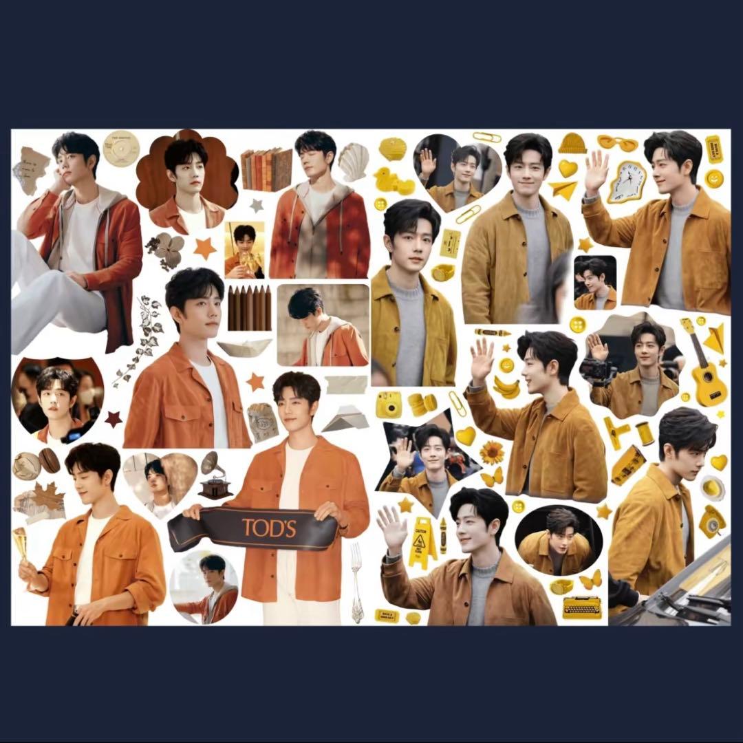 A4 肖戦 デザイン　転写耐油防水ステッカー　2枚　8セット❣️0328