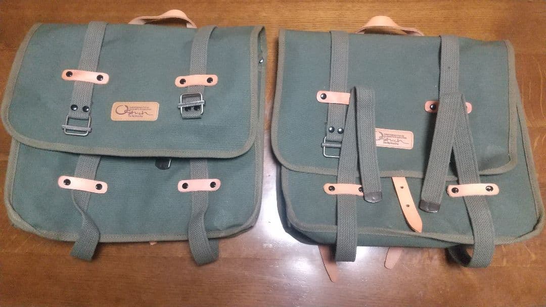 最終値下げ!! オーストリッチ　DLX　サイドバッグ×２個　グリーン　ランドナー