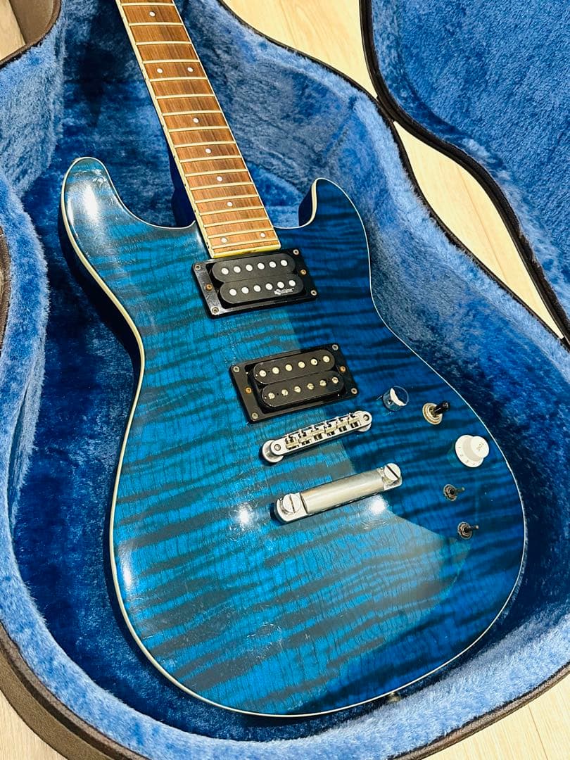 【希少品ギター】フェルナンデス　APG -55S Blue 青虎目