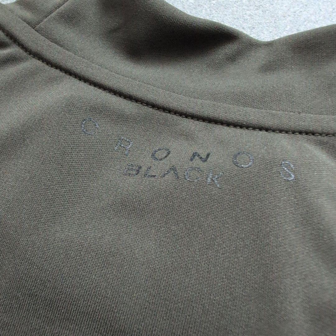 【極美品】クロノスブラックゴルフ　速乾軽量サイドラインモックネック半袖　S