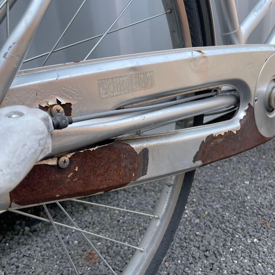 【都内/千葉市引取】ママチャリ 26インチ自転車 カゴ/鍵/ライト付