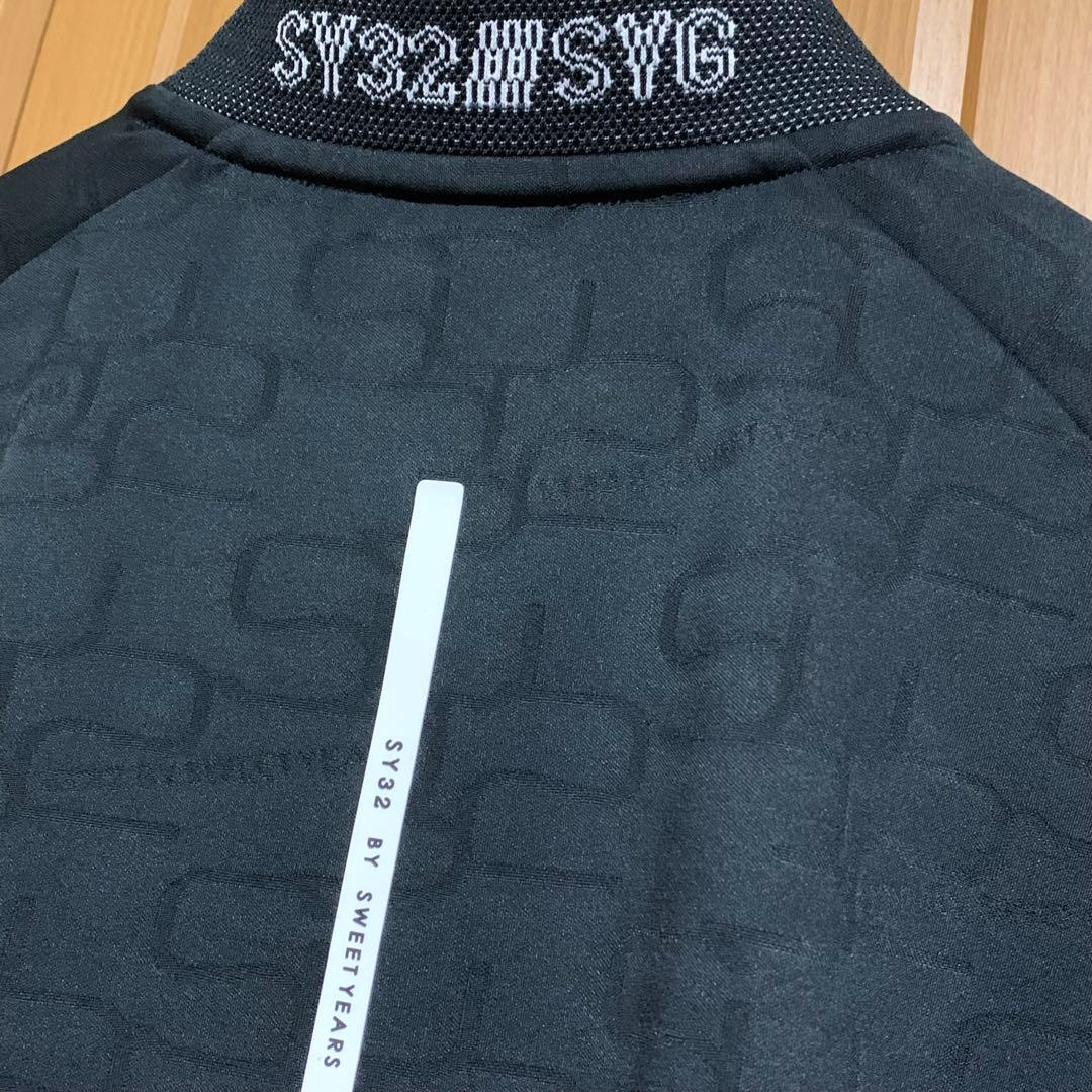 SY32 エスワイサーティトゥゴルフ ★SYG インターロック 長袖シャツ★黒Ｌ