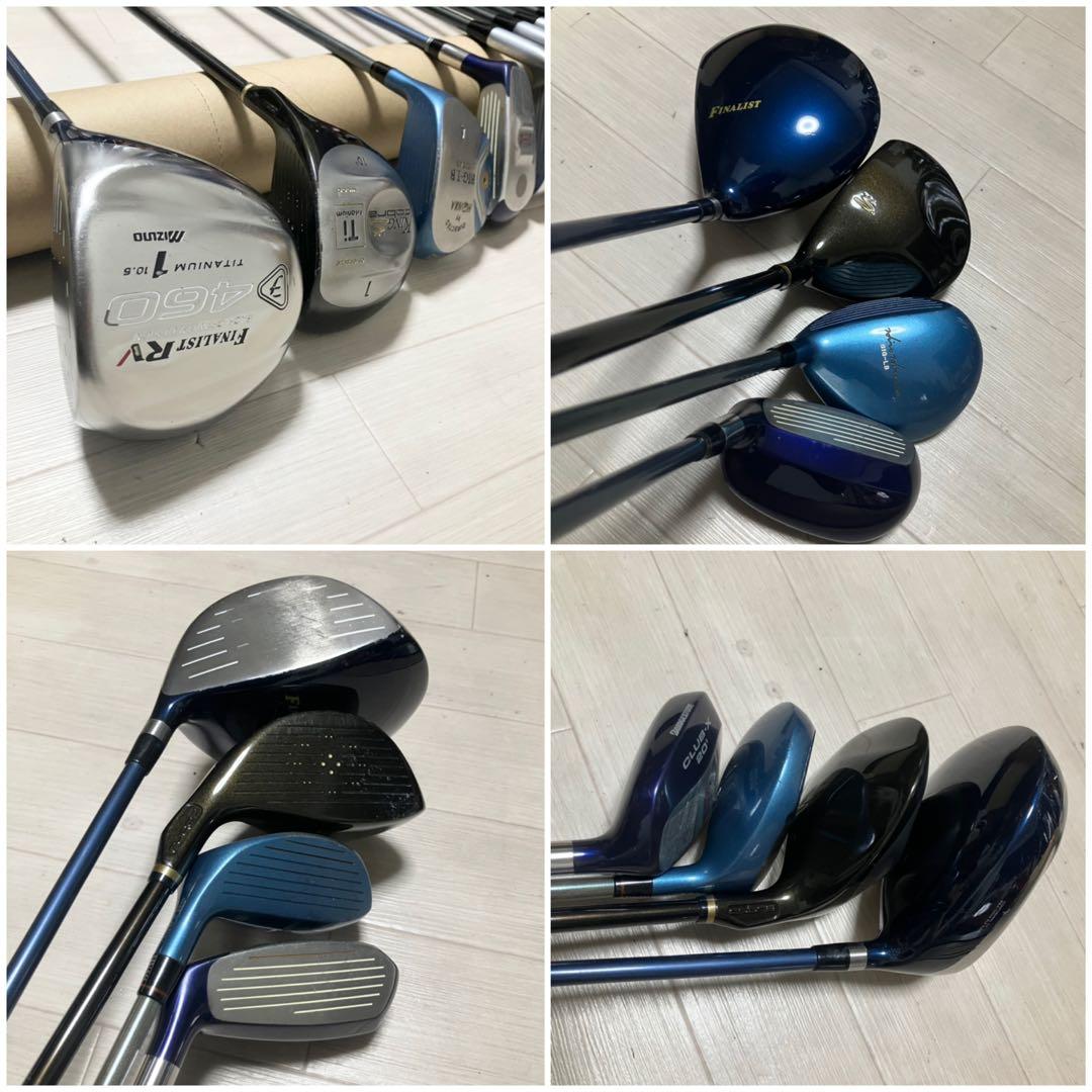 ドライバー2本/メンズゴルフセットMIZUNO/cobra他クラブ12本バック付