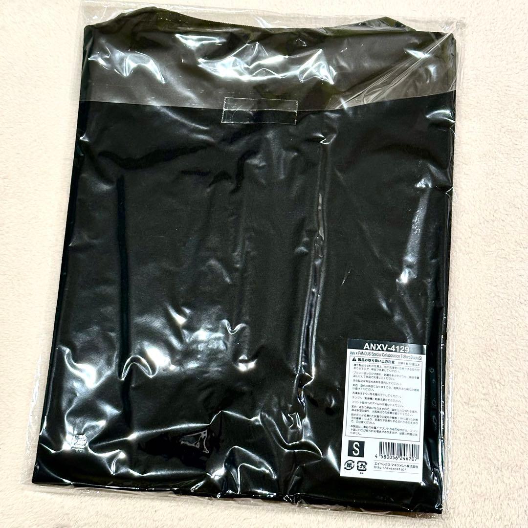 浜崎あゆみ Tシャツ ayu WORLD wide FAMOUS ブラック S