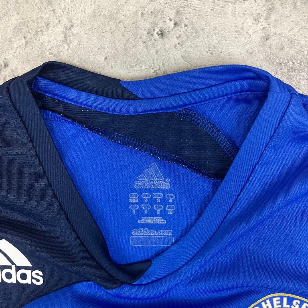 adidas チェルシーFC トレーニングシャツ 古着 企業ロゴ 三本線 ブルー