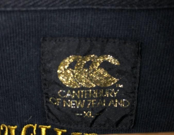 ウェリントン カンタベリー ラガーシャツ XL 刺繍ロゴ 黒黄