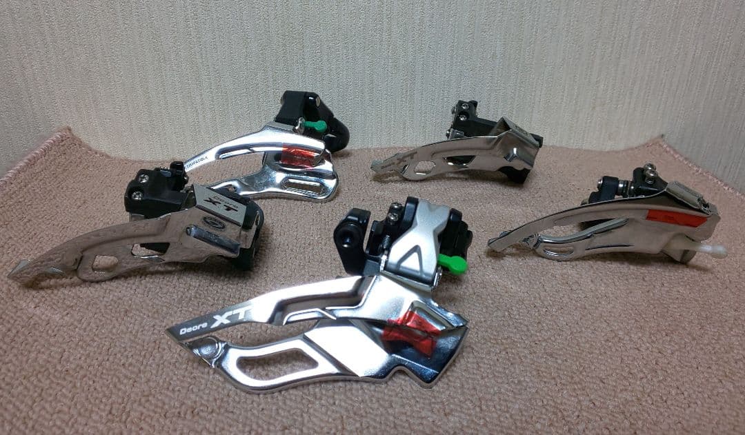 マウンテンバイクFディレイラー 新品３個、中古２個