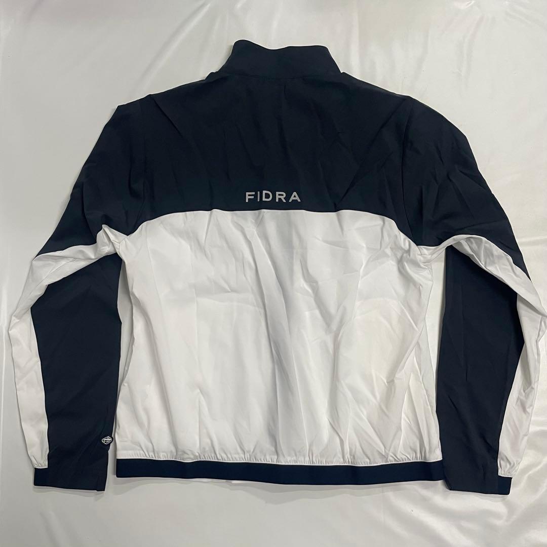 FIDRA ゴルフウェア ストレッチ ブロッキングジャケット XL 白×紺②