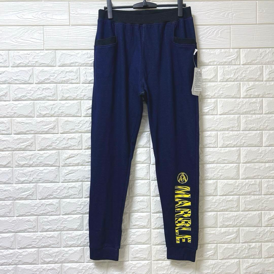 【新品未使用・タグ付き】Marble ネイビー フィットネスパンツ スウェット