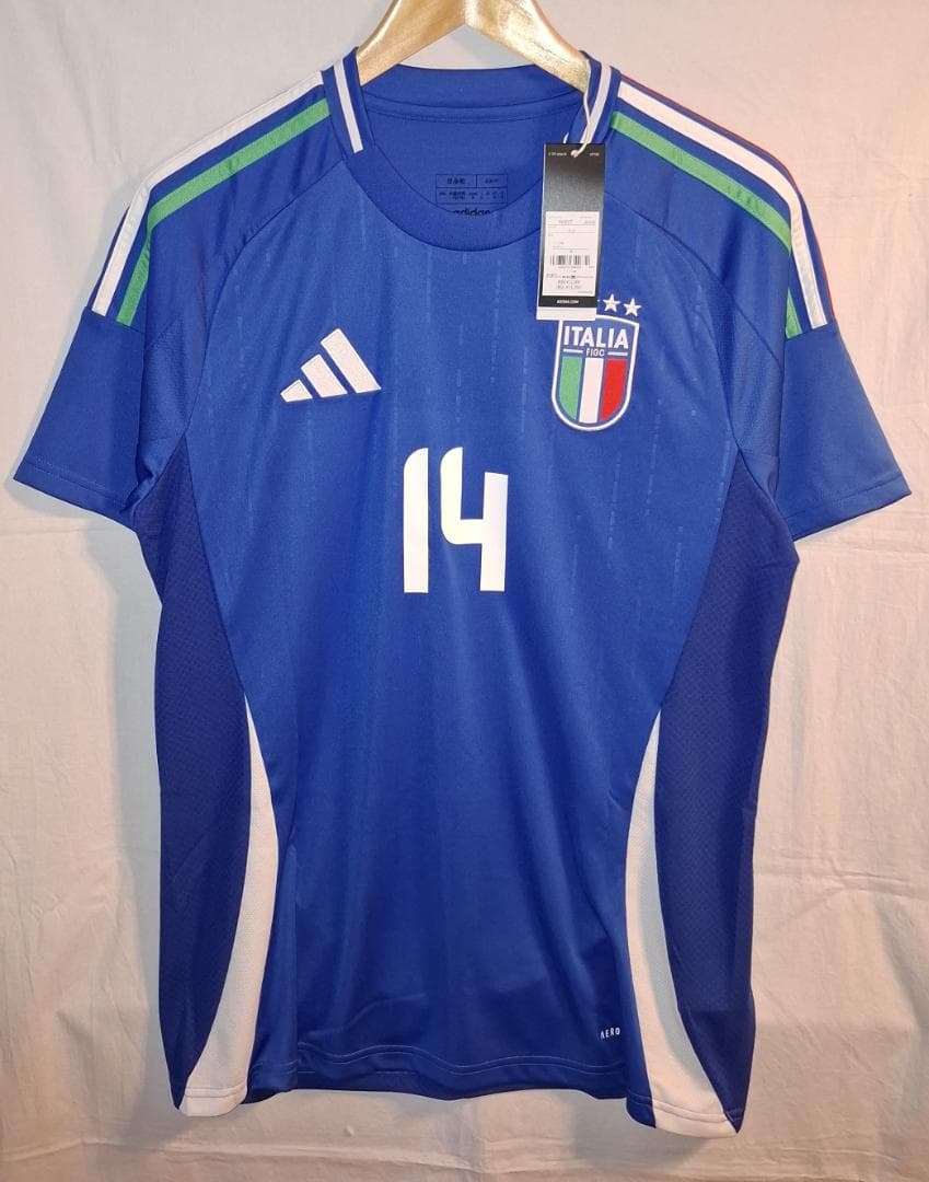 【土日限定価格】イタリア代表 2024 レプリカ ホーム 14.キエーザ