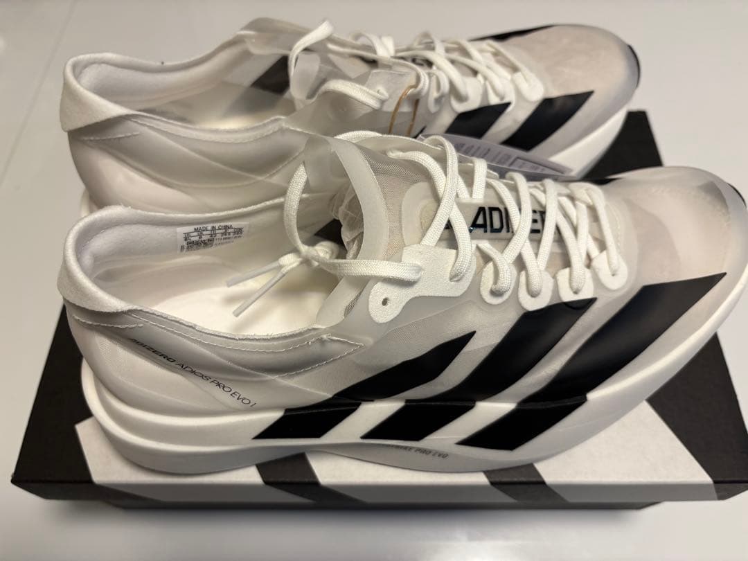 アディゼロ アディオス Pro Evo 1 26.5cm ホワイト/ブラック