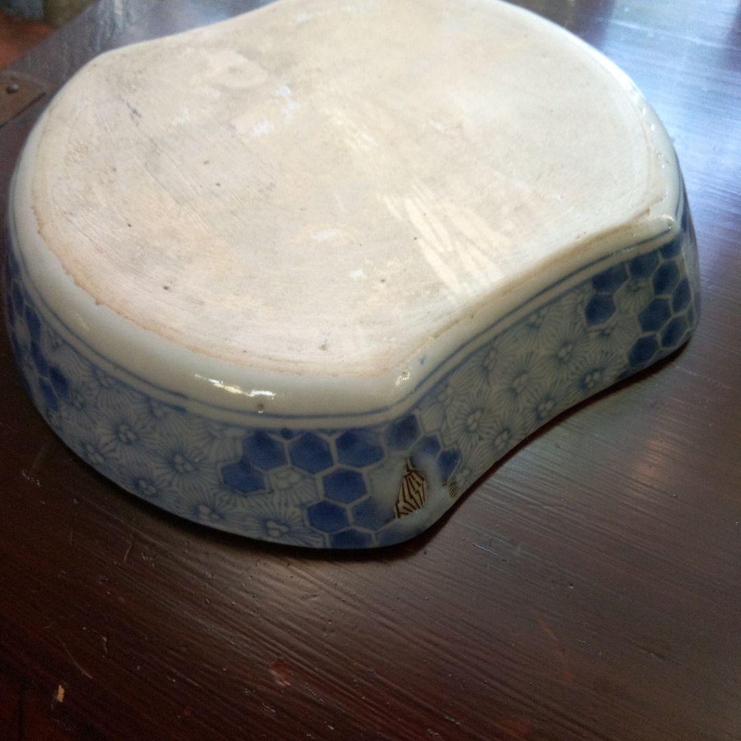 古伊万里　雪文皿　江戸時代