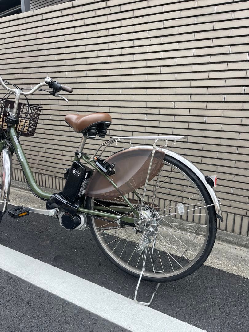 【超綺麗】オリーブグリーン 電動アシスト自転車16Ah