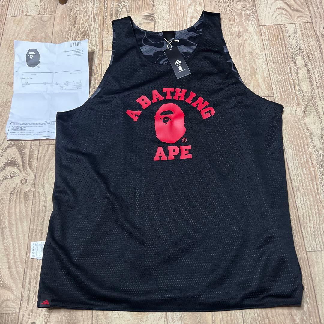 ウェア ADIDAS DAME BAPE REVERSIBLE MESH TOP 3XL