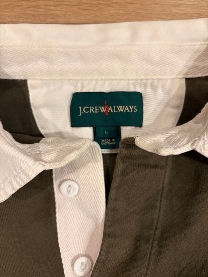 90年代　J.CREW ラガーシャツ　グリーン