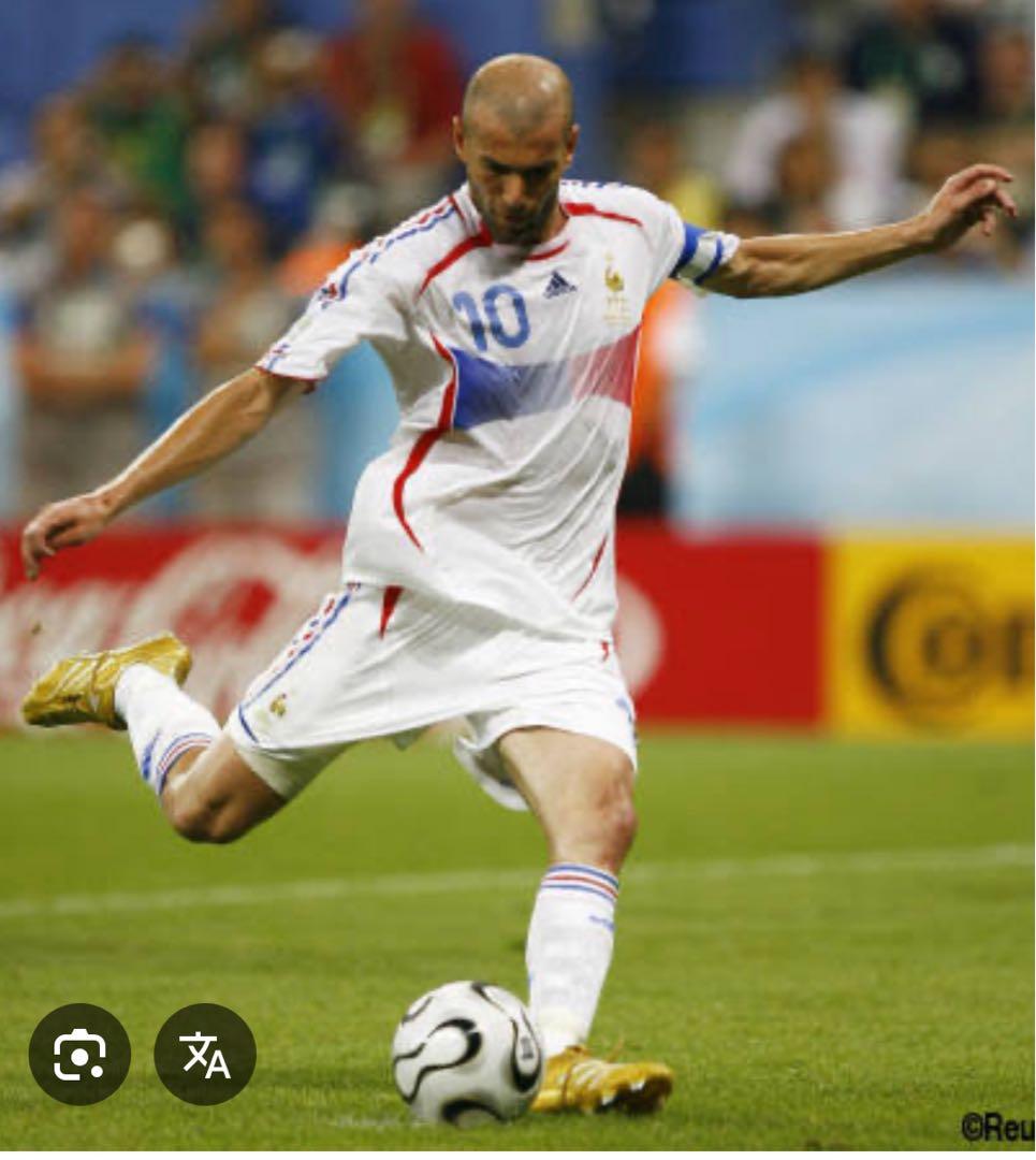 フランス代表 ZIDANE 10番 ドイツW杯アウェイ adidas 2XO