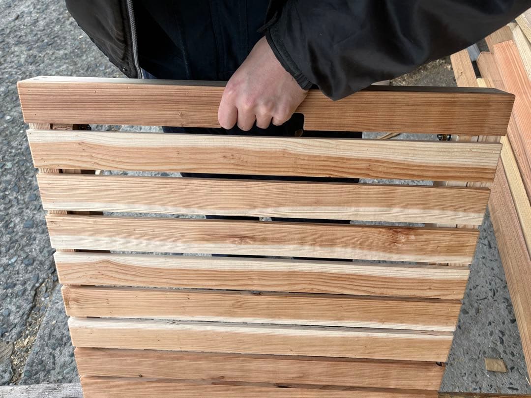 ハンドメイド　木製アウトドアテーブル　60センチ