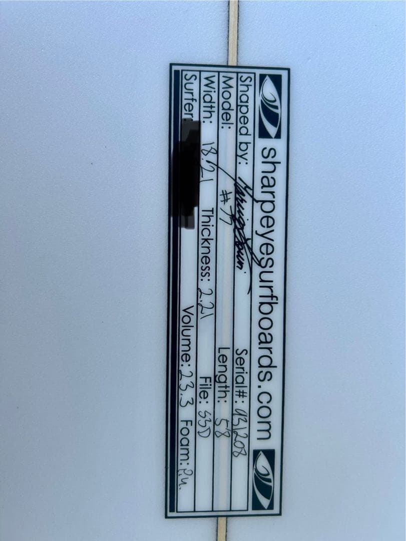 SHARP EYE SURFBOARD シャープアイサーフボード5\"8
