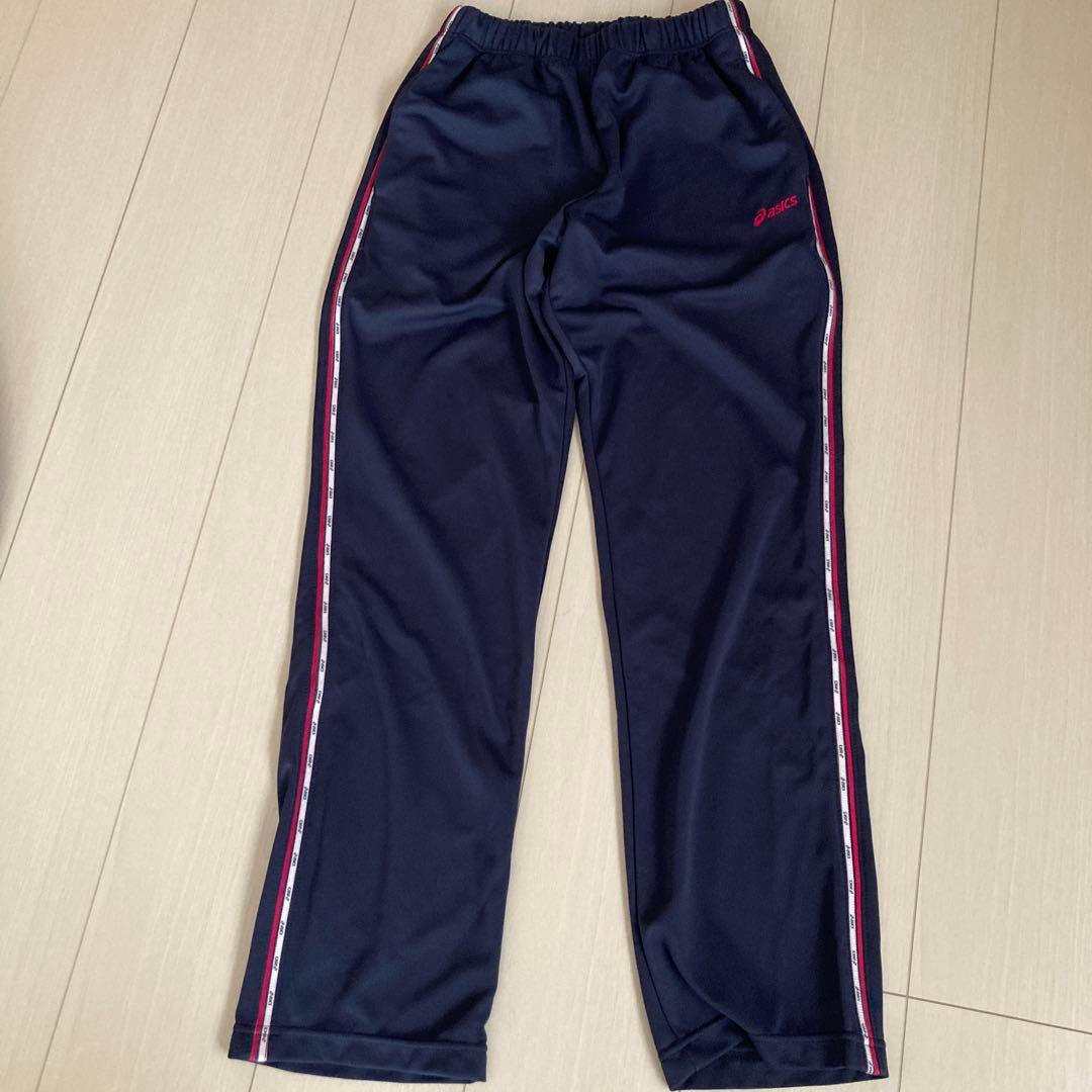 ASICS ジャージ上下セット M ホワイト/ネイビー