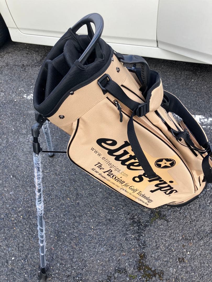 elite grips スタンドキャディバッグ ベージュ　9.5型