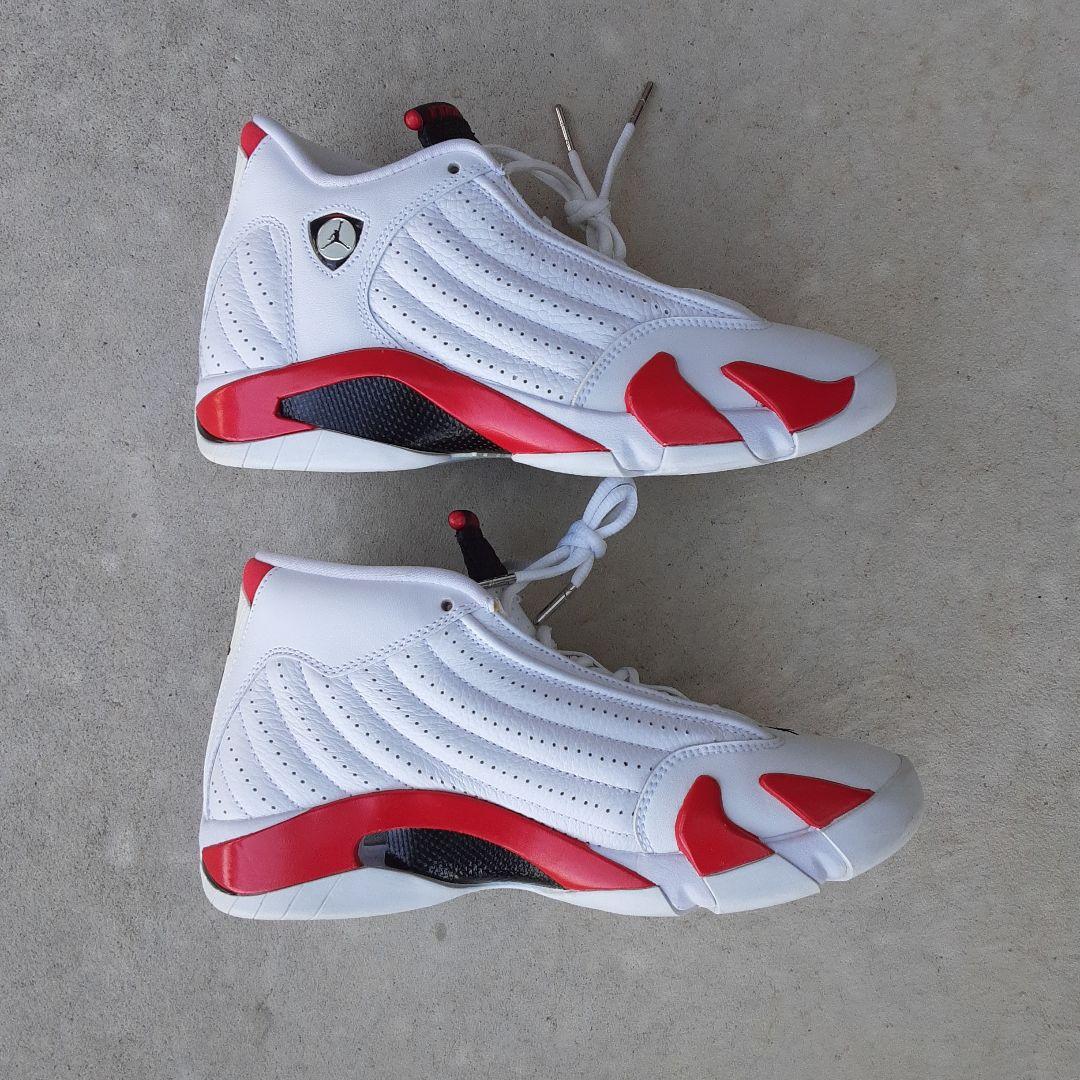 【極美品】NIKE　Air Jordan 14 ホワイト/レッド　25.5cm