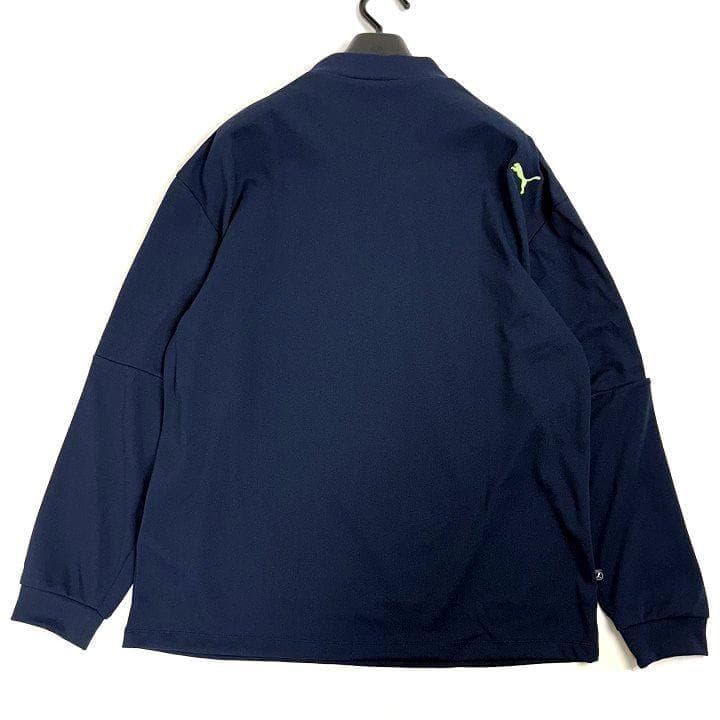 新品 プーマ ゴルフ ストレッチ モックネックシャツ オーバーサイズ 紺 XL
