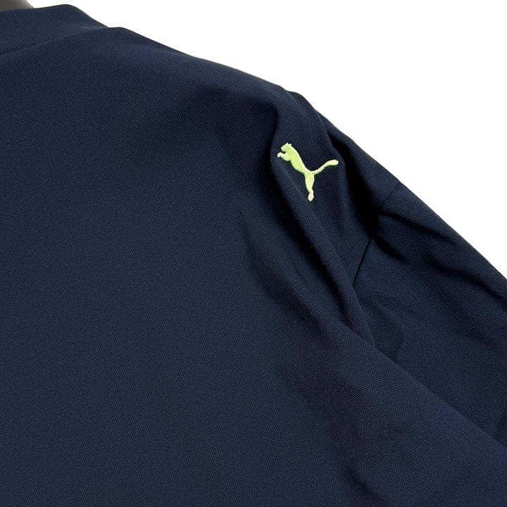 新品 プーマ ゴルフ ストレッチ モックネックシャツ オーバーサイズ 紺 XL