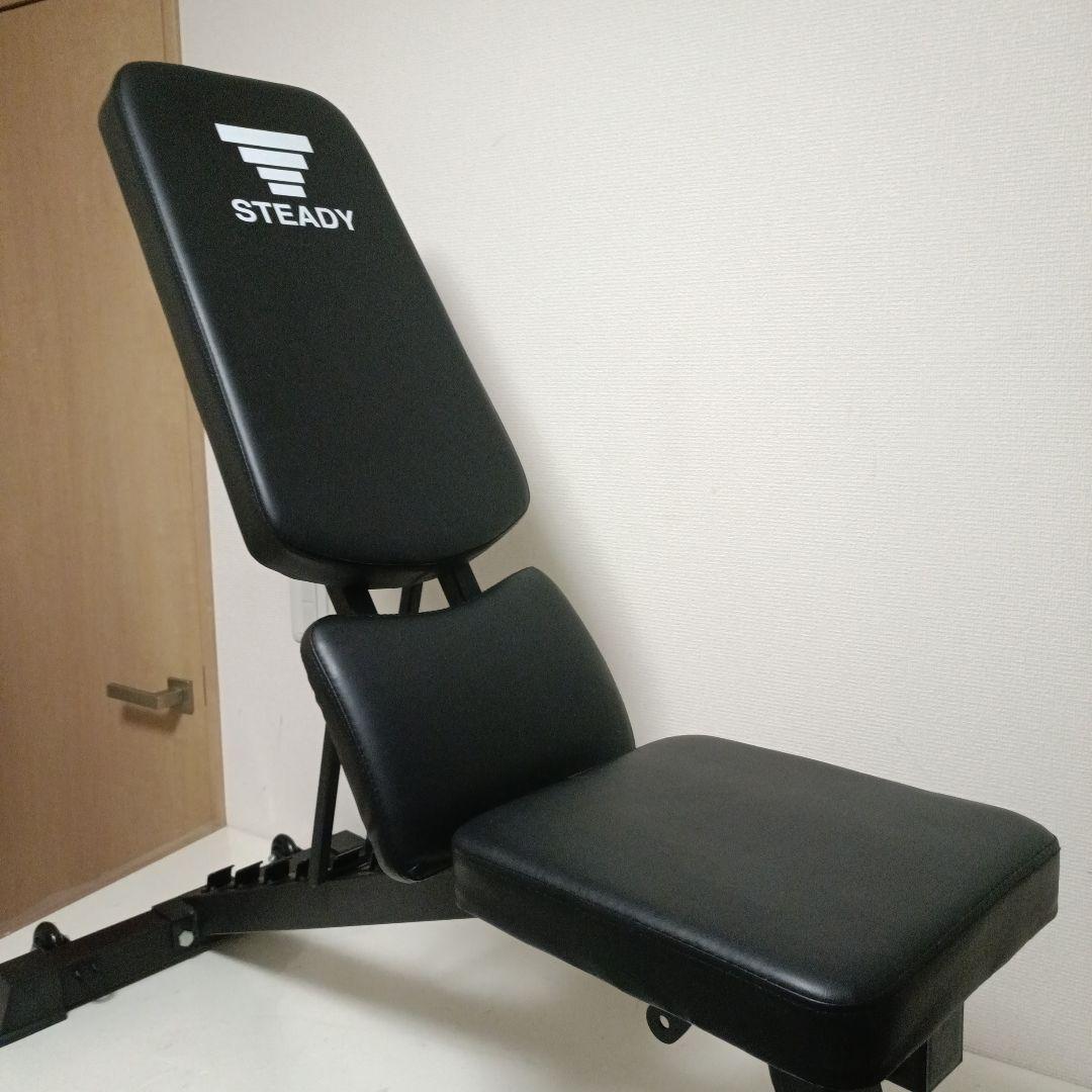 STEADY 可変式インクラインベンチ トレーニングベンチ 角度調整 筋トレ