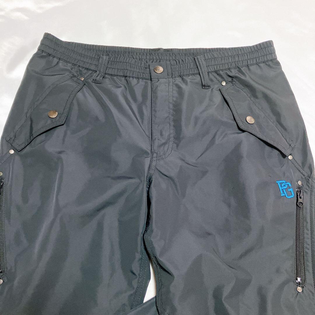 【極美品】パーリーゲイツ パンツ ウィンドブレーカー ブラック 防寒 蓄熱 L