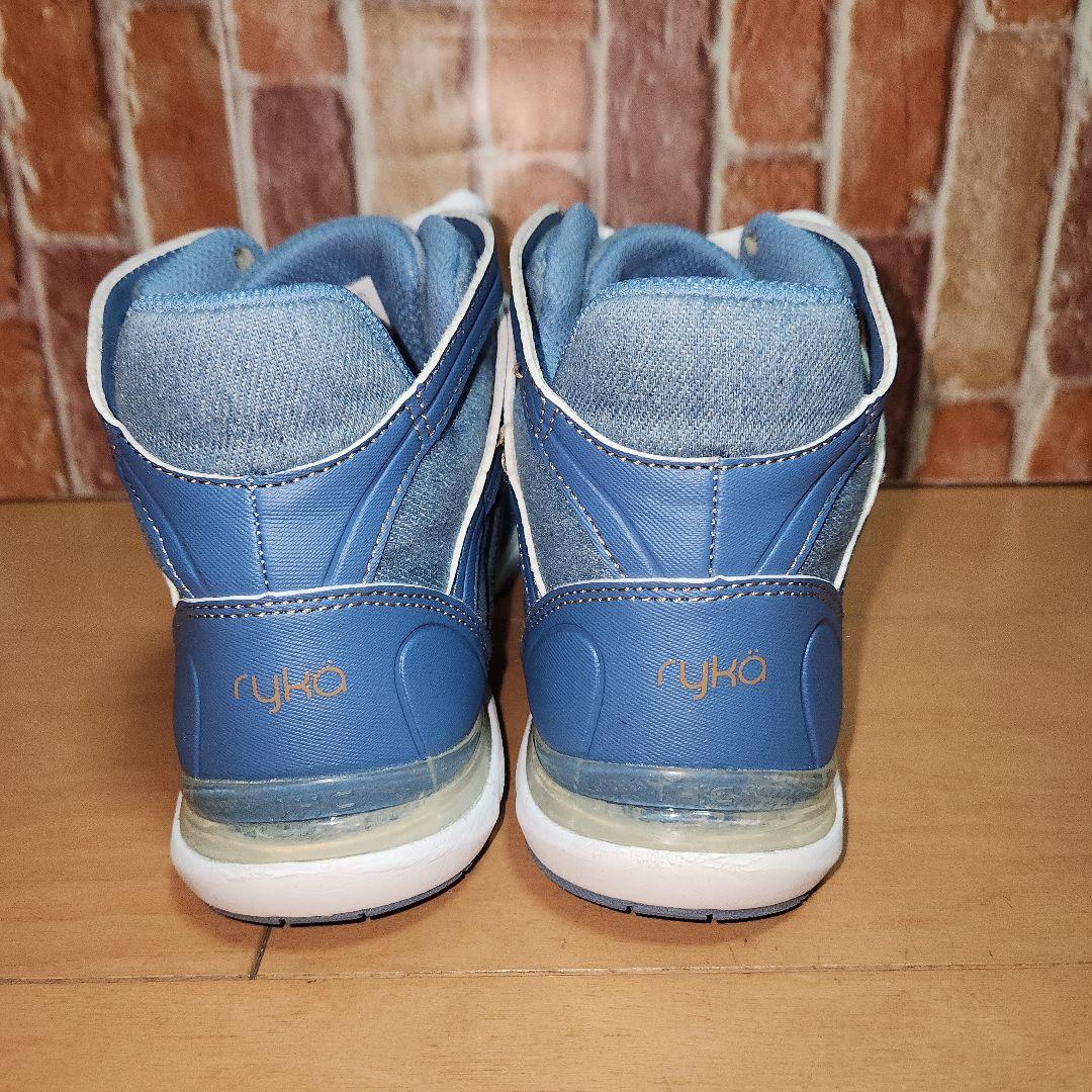 ryka ライカ ダンスシューズ　青　デニム　23.3㎝
