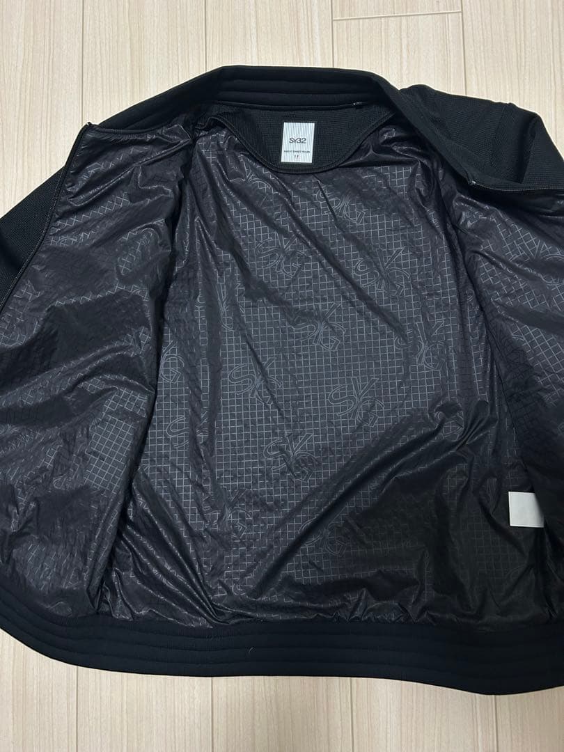 【美品】SY32 GOLF クオーターニット フルジップジャケット L 黒