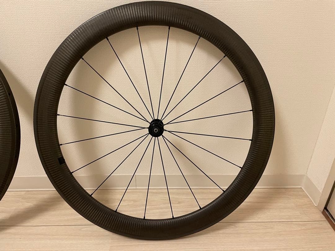 のむラボ組　カーボンホイール　リムブレーキ　1230g スプロケット付