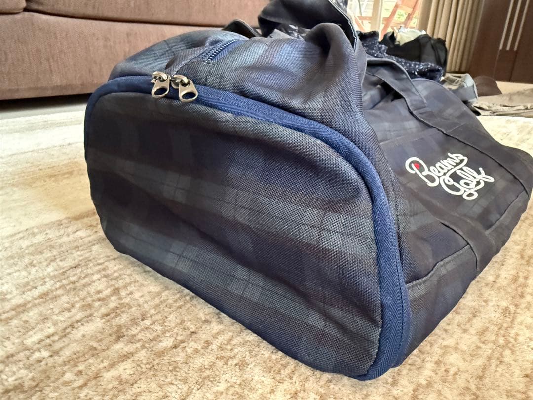 Beams Golf ゴルフバッグ ダークブルー・グリーン　チェック柄