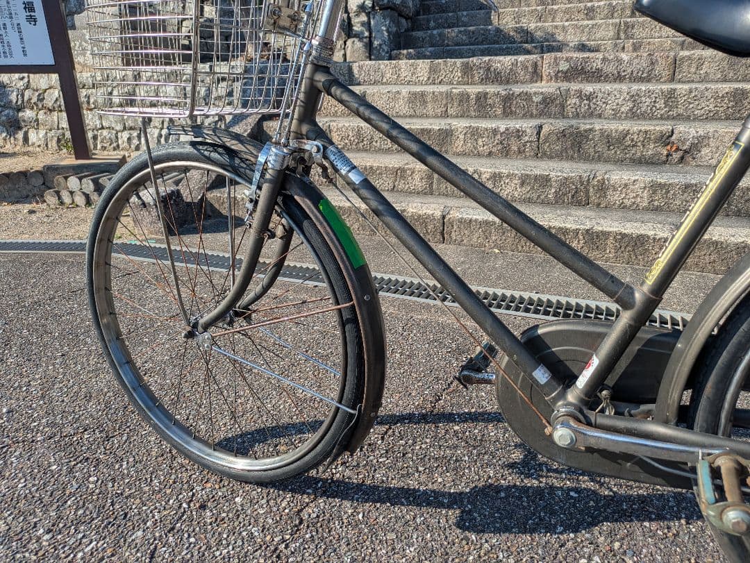 ナショナル　実用車　昭和　レトロ　自転車 ロッドブレーキ　ビンテージ