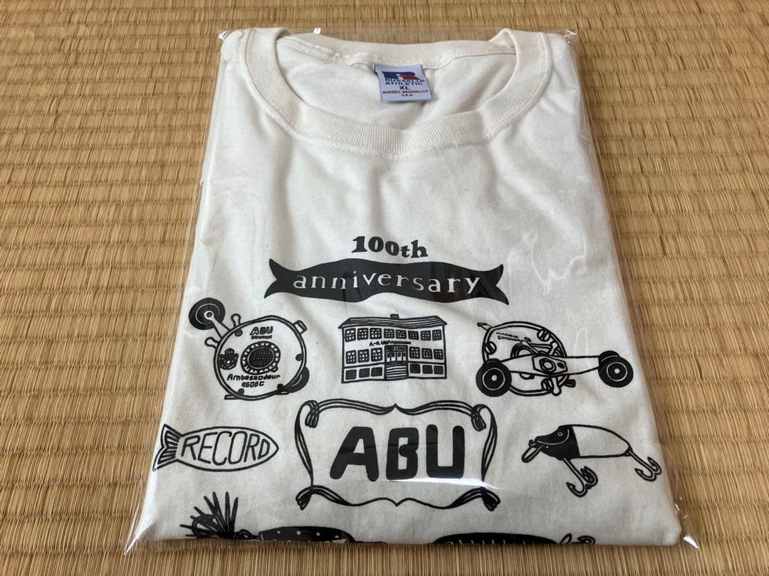 【新品・未使用】ABU 100thアニバーサリーTシャツ（サークルイラスト）XL