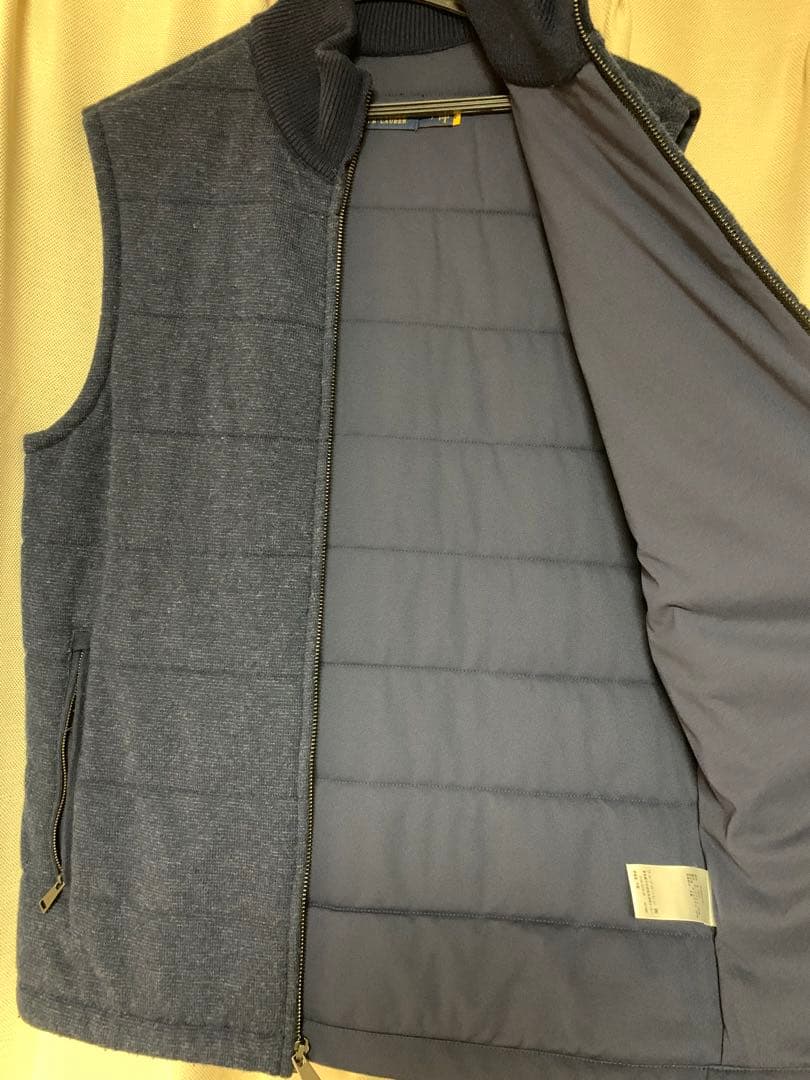 【美品】ポロゴルフ　ダウンベスト　ネイビーSサイズ